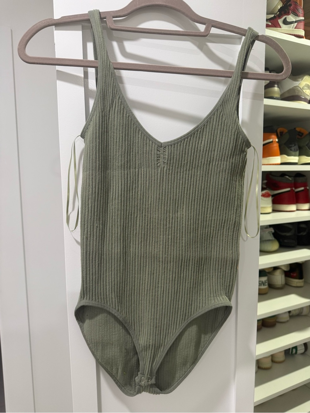 Ribbed Olive Green bodysuit